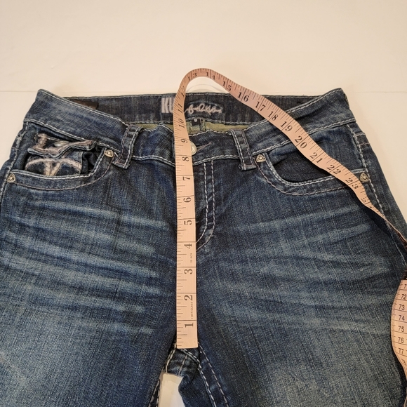 Kut From The Kloth Boot Cut Mid-Rise Dark Wash Button Flap Pocket Jean Size 8 - Picture 6 of 17